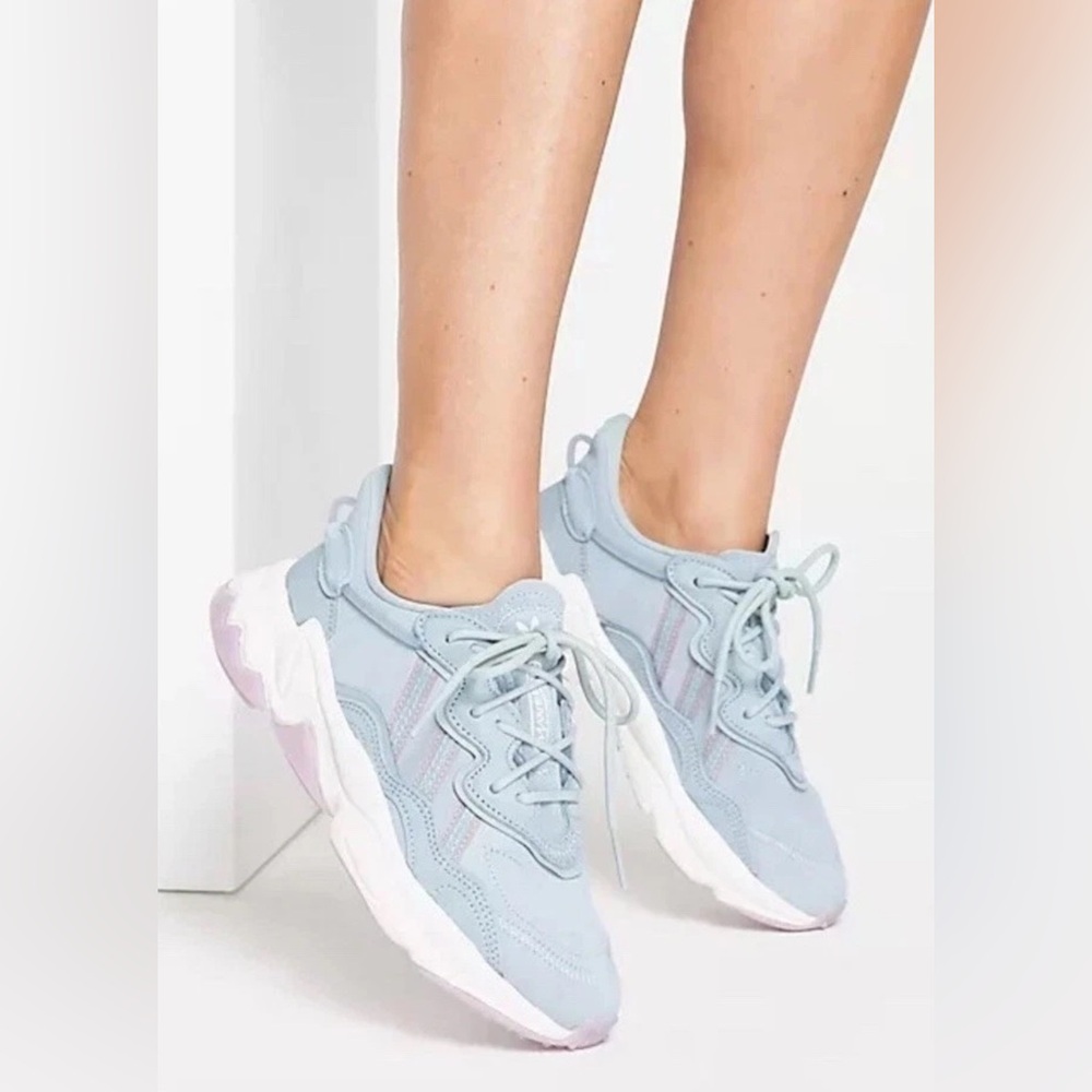 ADIDAS  Adidas Ozweego Sneakers Magic Grey/Crystal White/Magic Mauve SZ 9